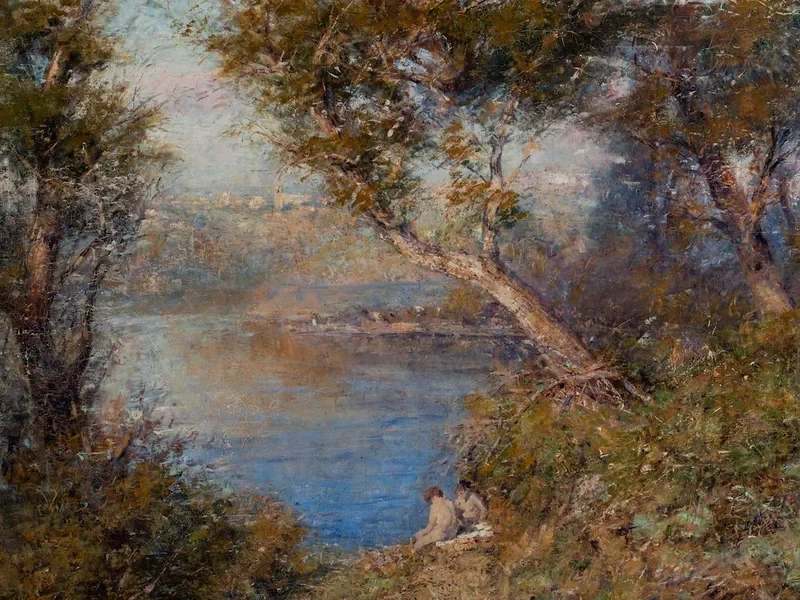 1855-Frederick McCubbin - Luce dorata del sole